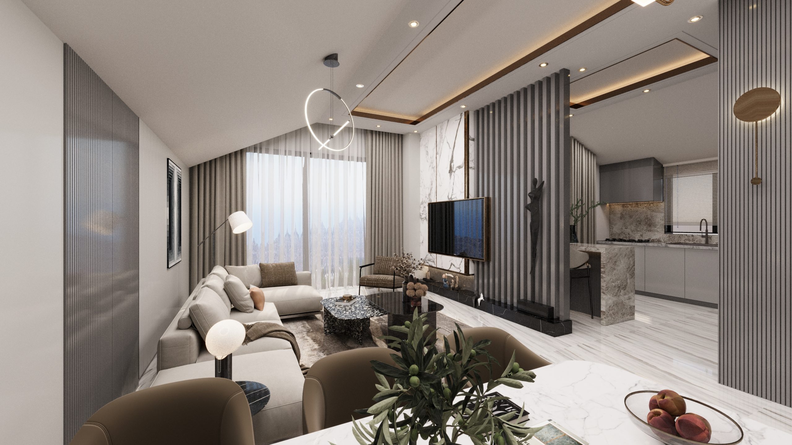 9 - d blok salon - mutfak 1